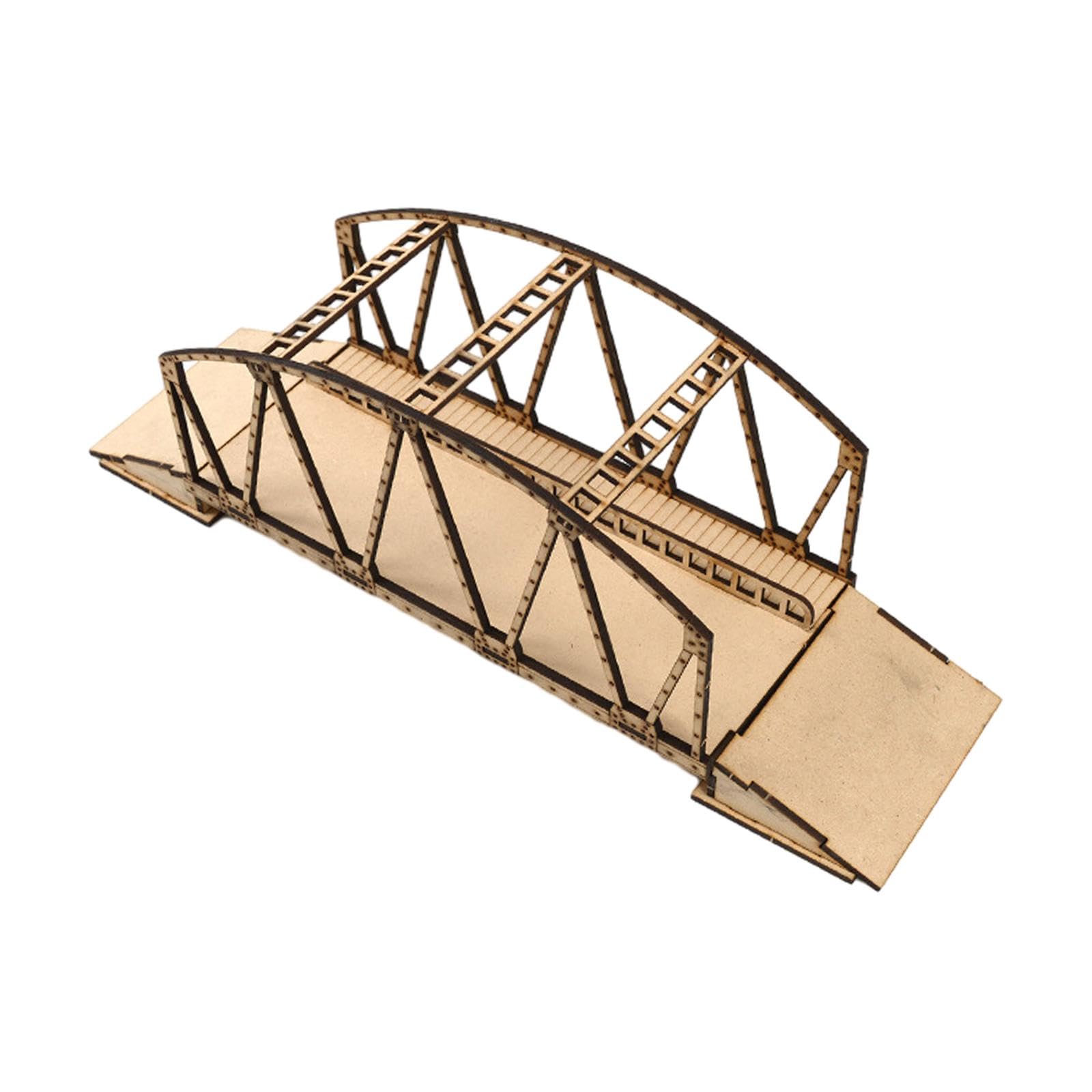 MagiDeal Kit di Modellismo di Ponte Europeo in Legno in 1/72, Regalo, Artigianato in Legno Fatto a Mano, Giocattolo di Costruzione in Legno Fa, Ponte Grande