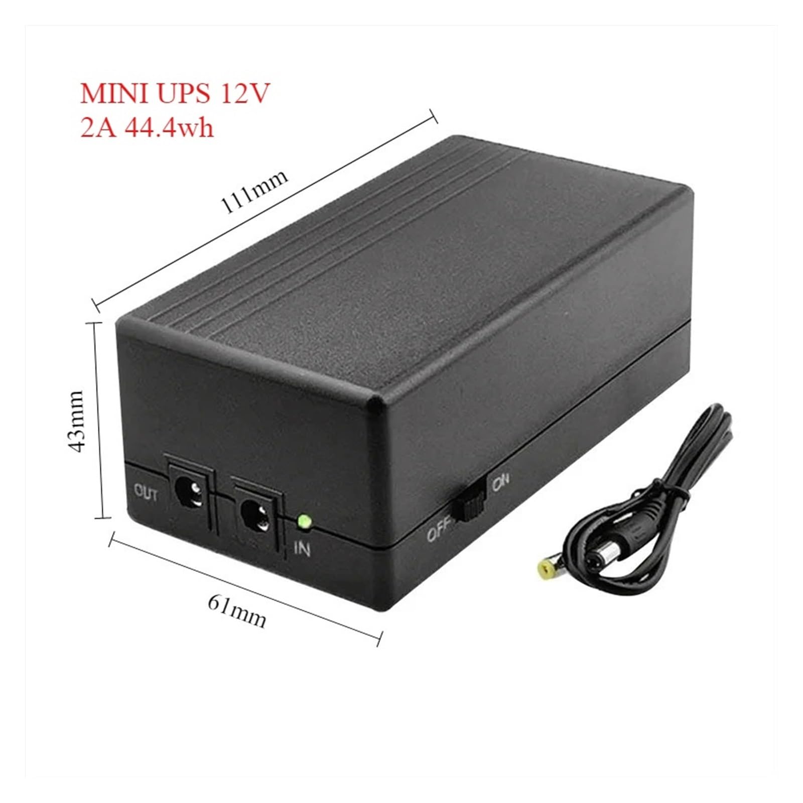 MINI UPS 12V 2A 44,4wh Zasilacz Bezprzerwowy I Zapasowy Są Używane W Routerach Maszynach Obsługowych, CCTV Wydajne taktowanie(MINI UPS-26mm)