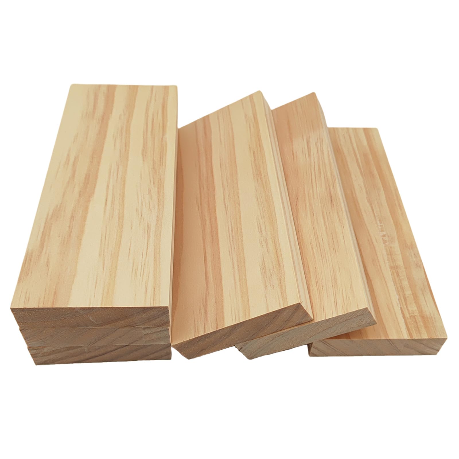 6PCS Rectangle Wood Boards Unfinished Wood Blocks for Crafting 20x8x2cm Blank Whittling Wooden Blocks for Carving,Painting & Burning - Image 4