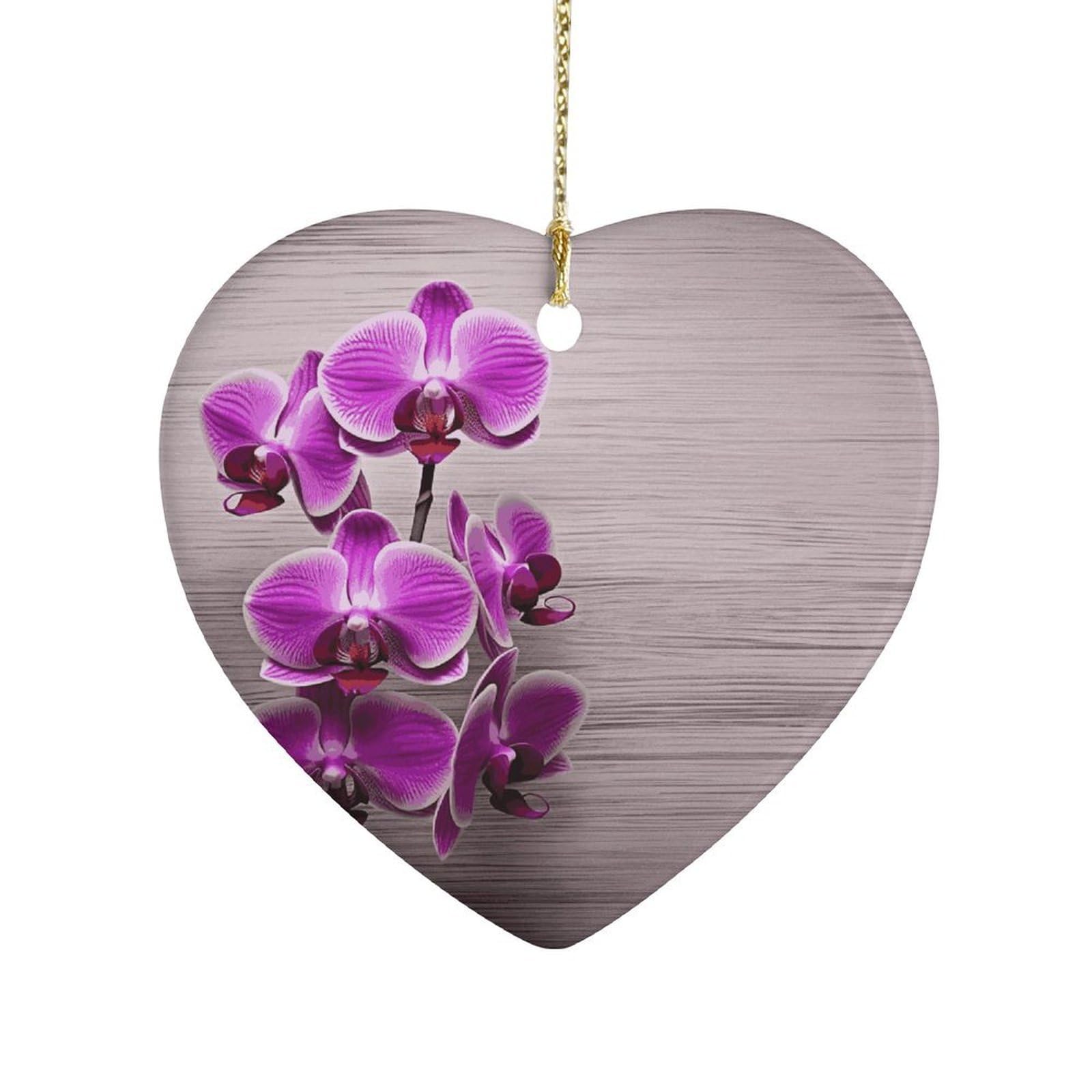 Fekiloot Style Orchid Ceramic Ornament Home Decor Keepsake