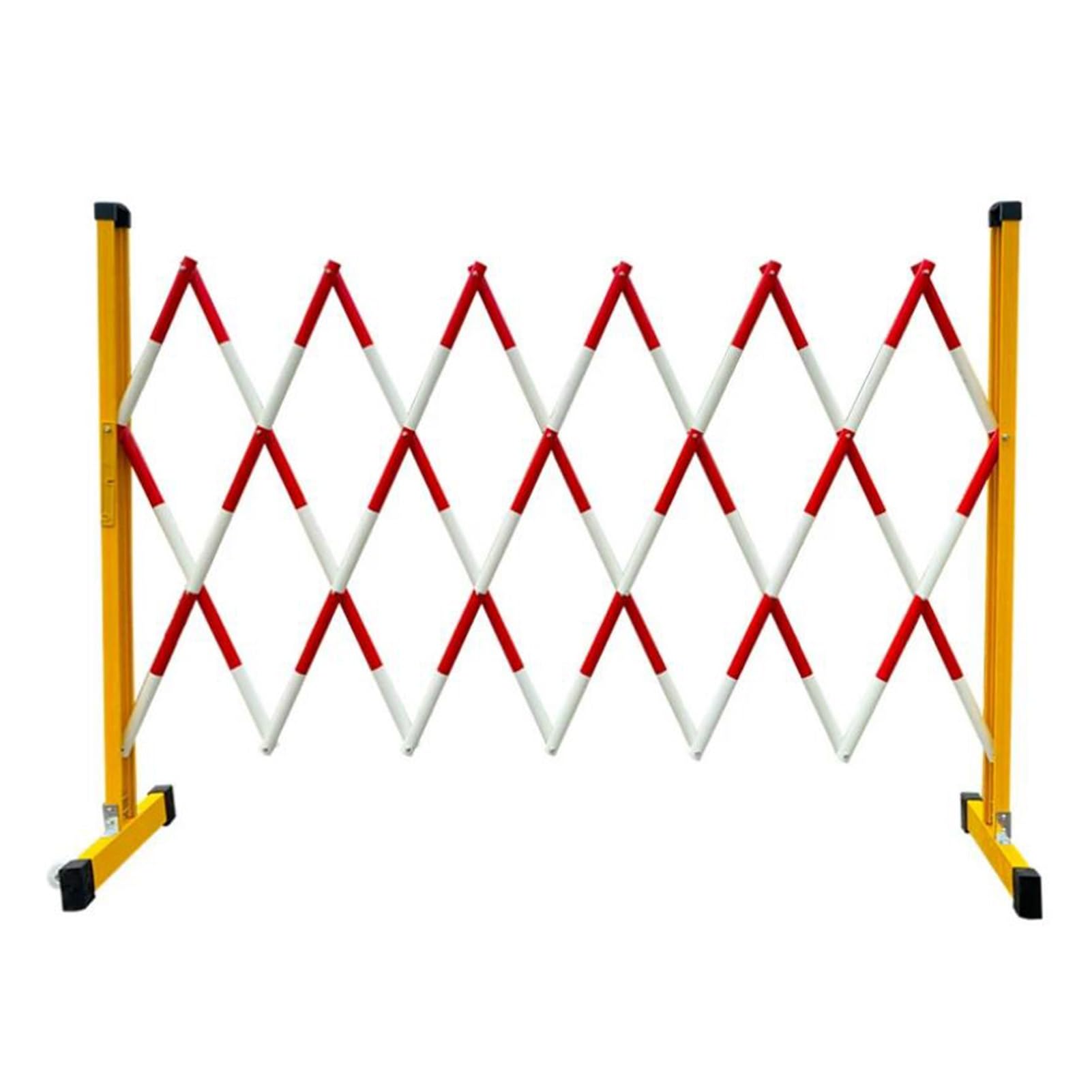 WQPMNYG Security Barrier,Retractable Safety Guardrail with Casters, Portable Traffic Barrier for Outdoor Roads & Garages, 19.6ft Easy Setup Traffic Control Solution