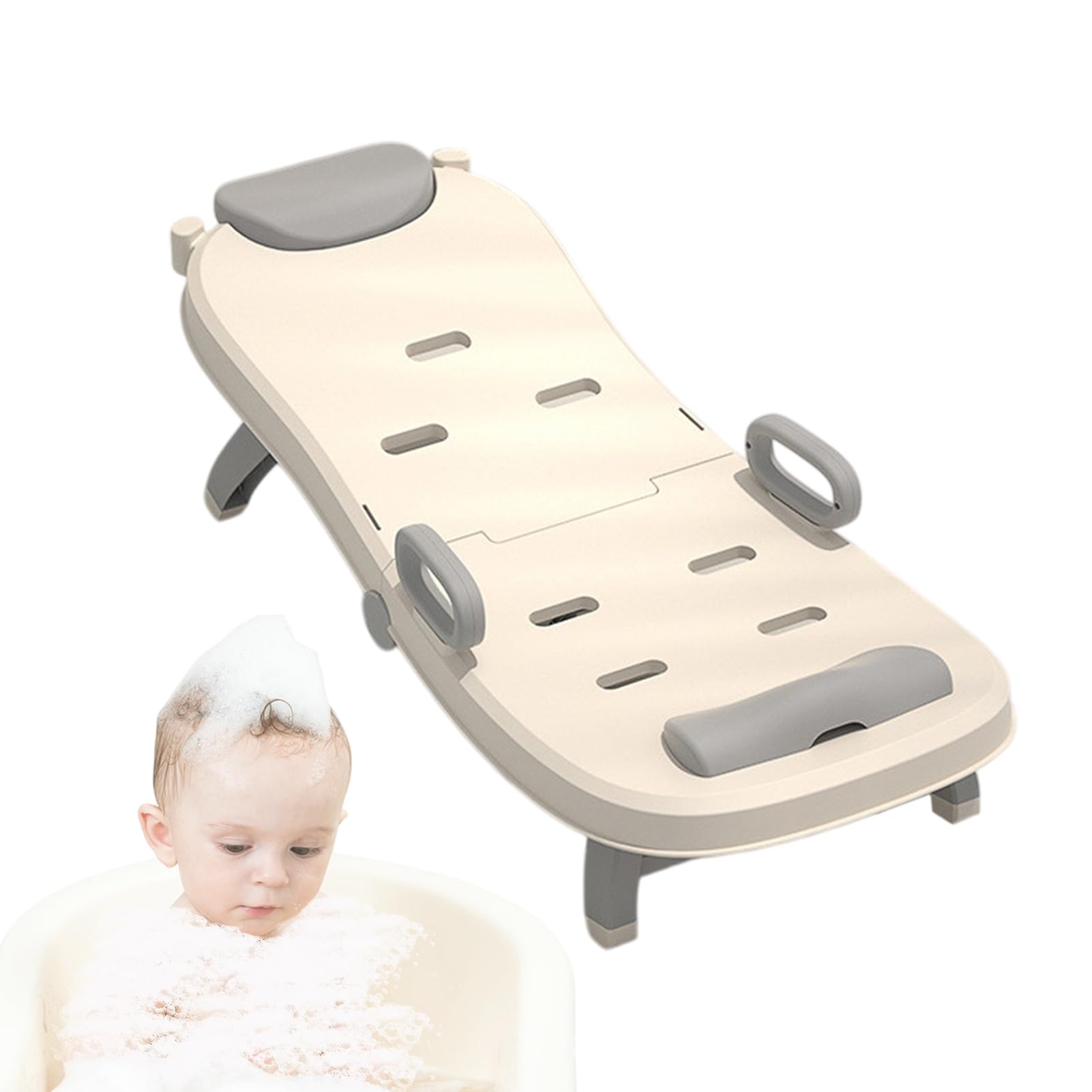 Haarwaschsitz für Kleinkinder, Shampoo-Stuhl für Kleinkinder | Verstellbares Shampoo-Liegebett für Kinder | Tragbarer Baby-Shampoo-Liegestuhl, faltbarer Kopfhaarspüler für für den Heimgebr