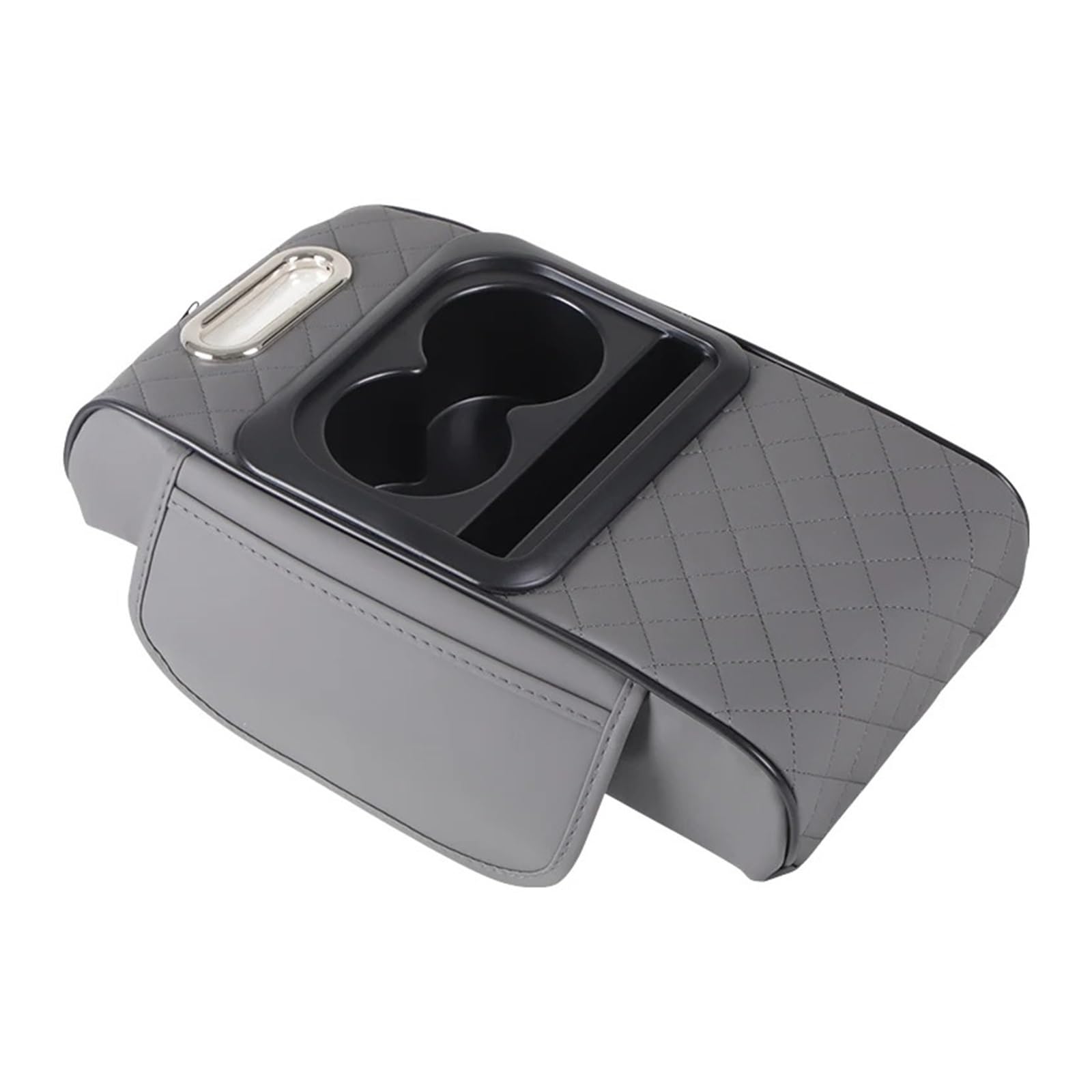 HIVZIVCCIK Armrest Storage Box Armrest Heightening Cushion With Storage Organizer Box Car Center Console Built-in Cup Holder Design Interior Accessories Center Console Organizer Tray(1)