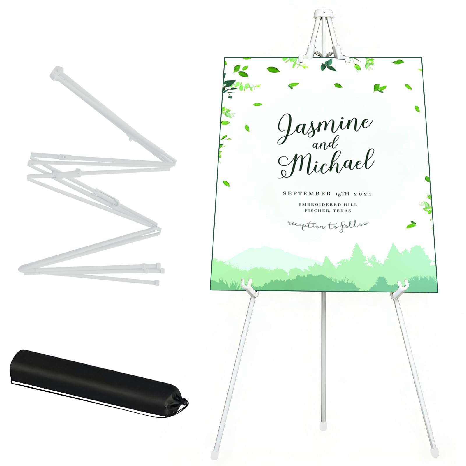 64 Inch Multi Scenario Application Bracket, Suitable for Easel, Easel Stand for Display, Canvas Bracket, Wedding Sign, Poster, Artist Floor Rack, Indoor Outdor