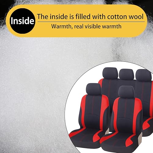 Miniatura 4 de AICEL Juego completo de 9 fundas de asiento de automóvil, protectores de asiento delantero y trasero, fundas de asiento de automóvil lavables en dos