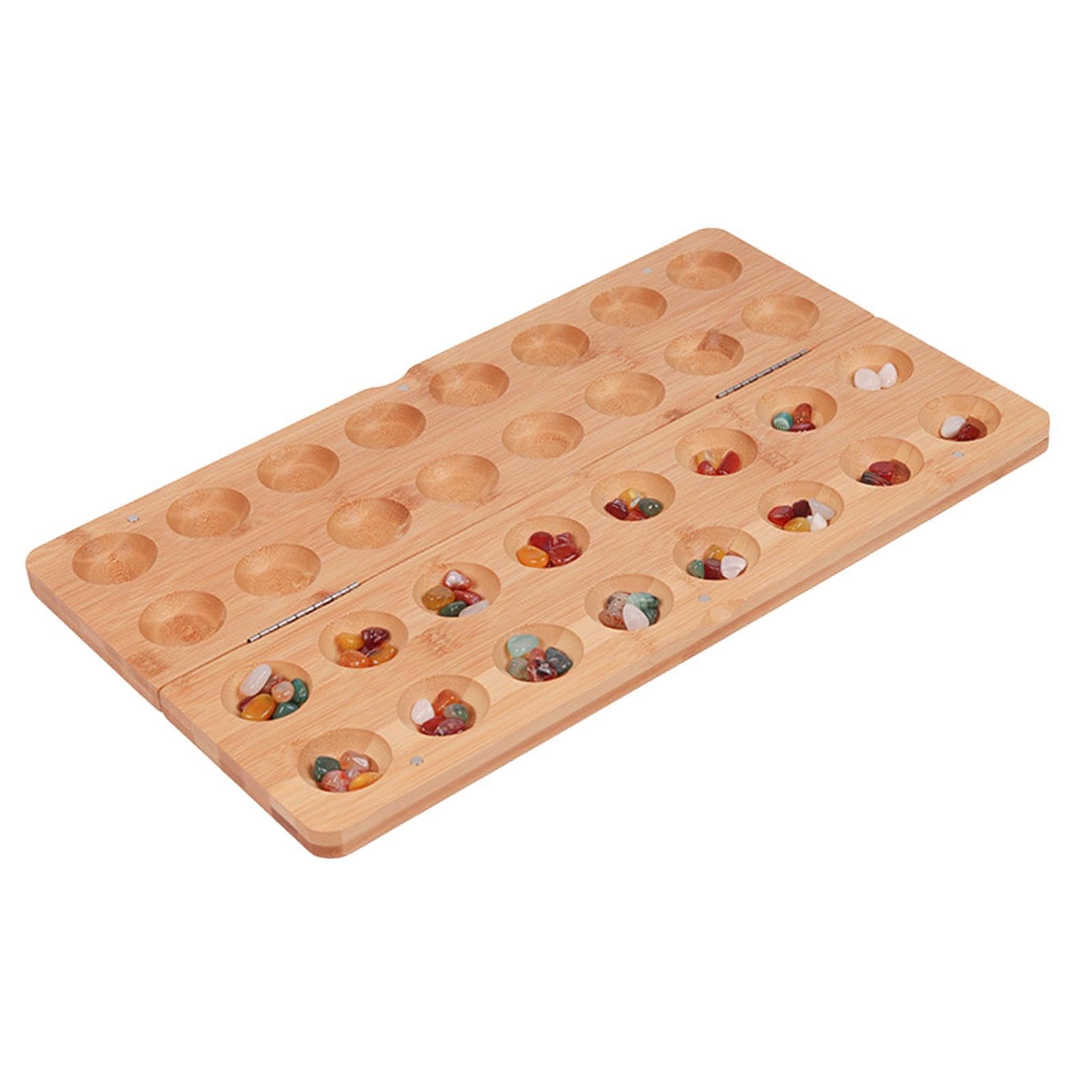 Jeu de Pliable Bois Plateau Stratégie Societé avec Pions en Verre Traditions et Interaction Convient au Tables Jeux pour Famille