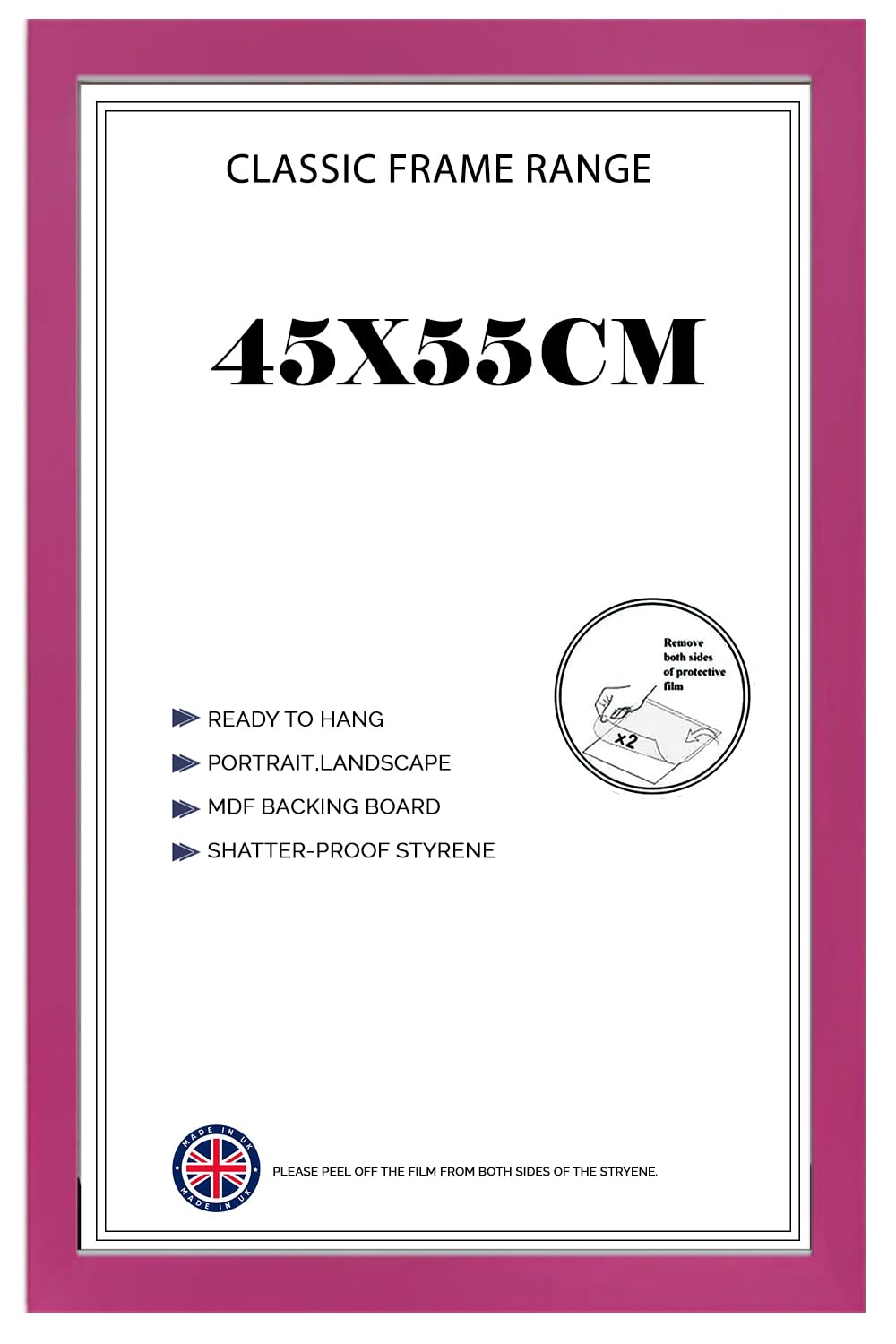 Contemporary Pink Picture Frame 55x45cm