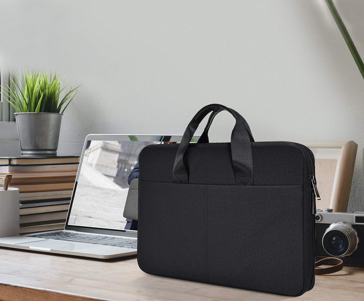 15.6 Inch Laptop Case Bag with Handle for Dell Inspiron 15 5000/Dell Chromebook 15,Lenovo Ideapad/Lenovo ThinkPad 15.6,Huawei MateBook D 15.6,Acer Asus HP Samsung Chromebook Sleeve Case(Black)