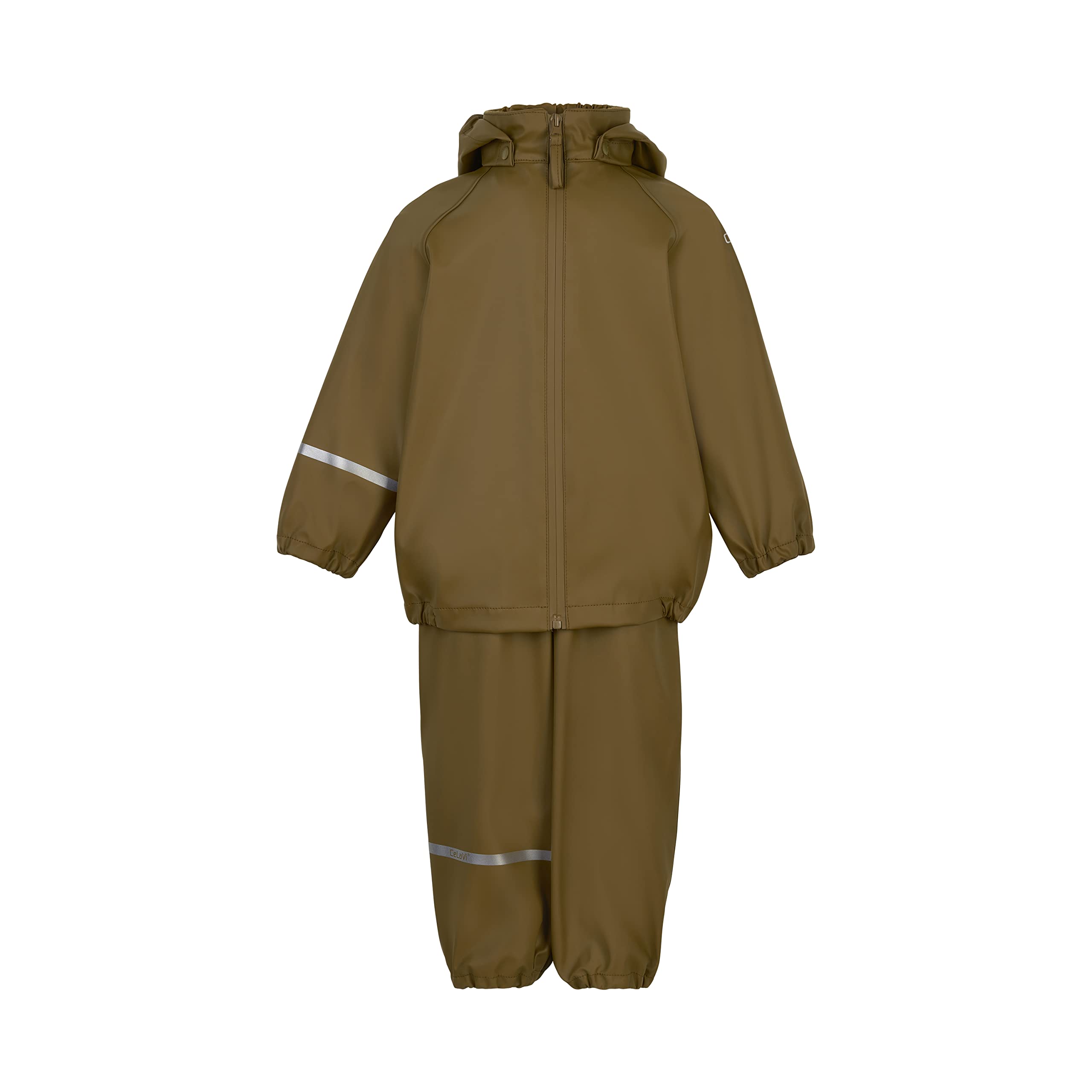 CeLaViKids Waterproof Eco Friendly Rain and Snow Suit - Ultra Thick Shell, Detachable Hood, Reflective Strips for Boys/Girls
