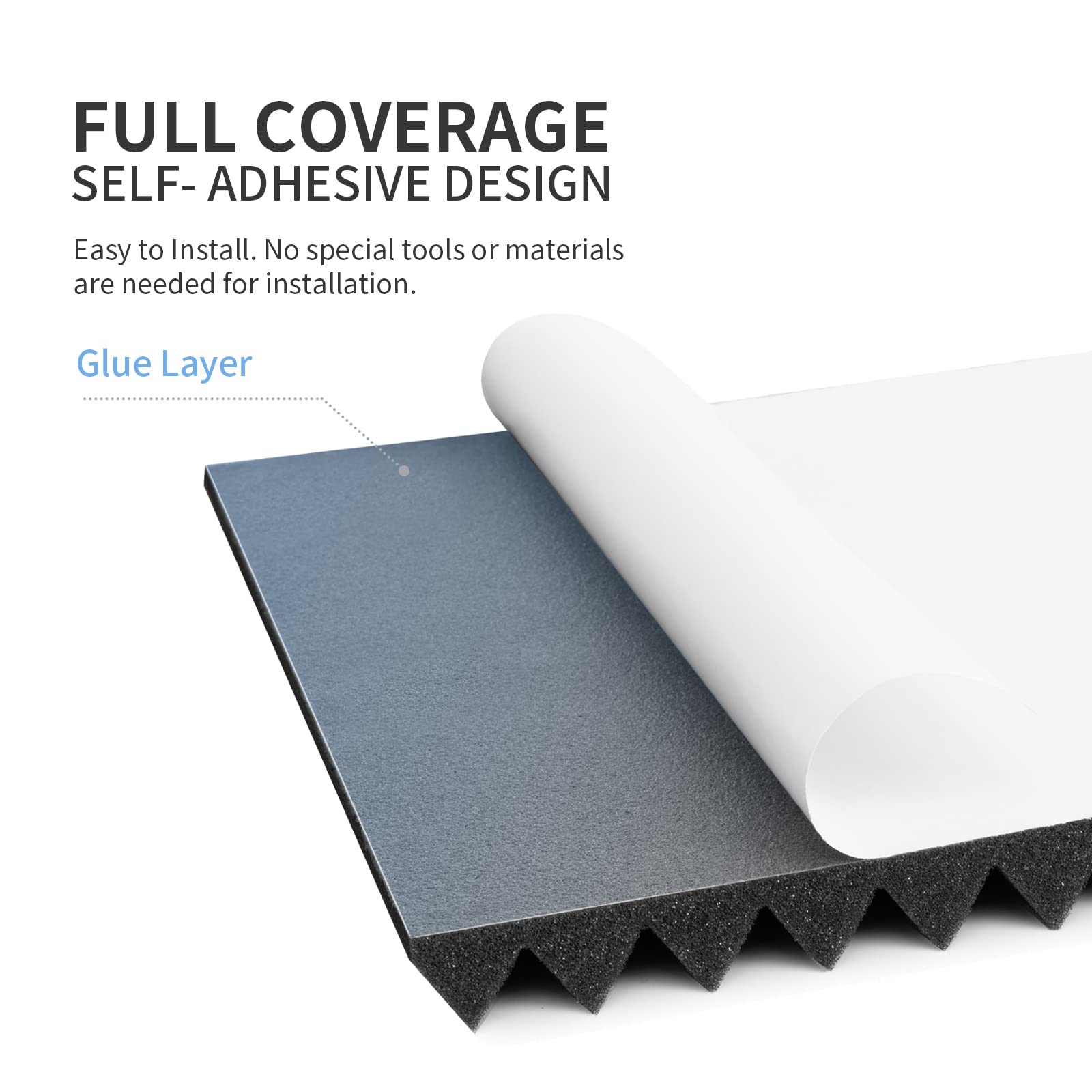 Pannelli Fonoassorbenti Autoadesivi - 12 Pezzi 30x30cm Per Studio, Ufficio, Casa - Foto 6