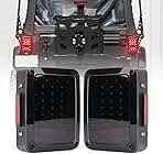 Jeep JK Smoke Lens LED Tail Lights with Turn Signal, Backup & Brake Light for Jeep Wrangler JK JKU 2007-2018