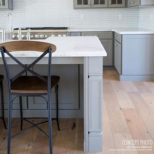 Miniatura 12 de Ekena Millwork COL03X03X35KERW Kent Raised Panel Cabinet Column (Top Block: 6 1/8", Bottom Block: 7 1/8"), 3 3/4"W x 3 3/4"D x 35 1/2"H, Rubberwood