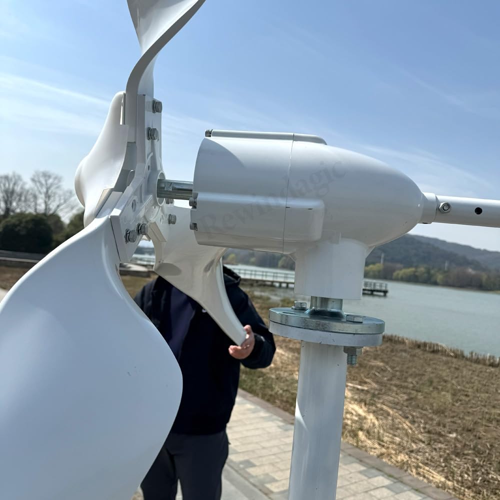 3000W Windkraftanlage Windgenerator 24V 48V 96V Permanentmagnet Generator mit Hybrid MPPT Laderegler Windturbine für Hausgebrauch Windenergie (24V mit MPPT Laderegler)