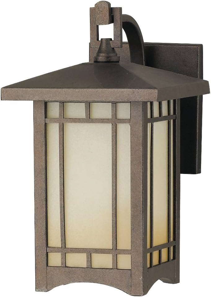 Feiss OL5300CB 1-Bulb Outdoor Wall Lantern, Corinthian Bronze Finish