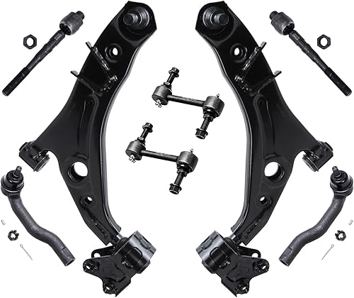 Miniatura 802 de Detroit Axle - Kit de brazos de control de extremo delantero RWD para Dodge Ram 03-06 2500 3500, 2 brazos de control superior con rótula 2 varillas
