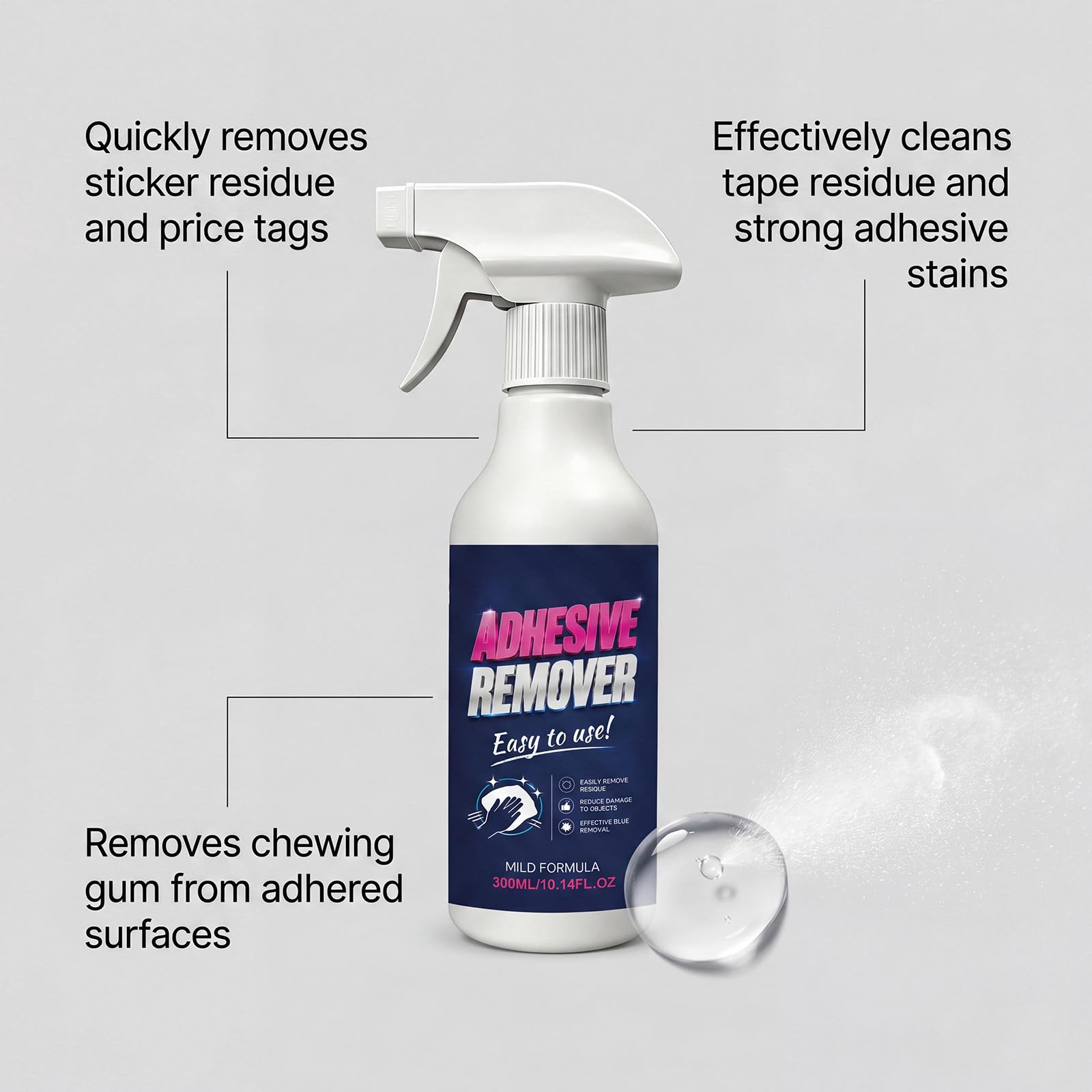 Hochleistungs-Mehrflächen-Kleberentferner-Spray (2PCS)