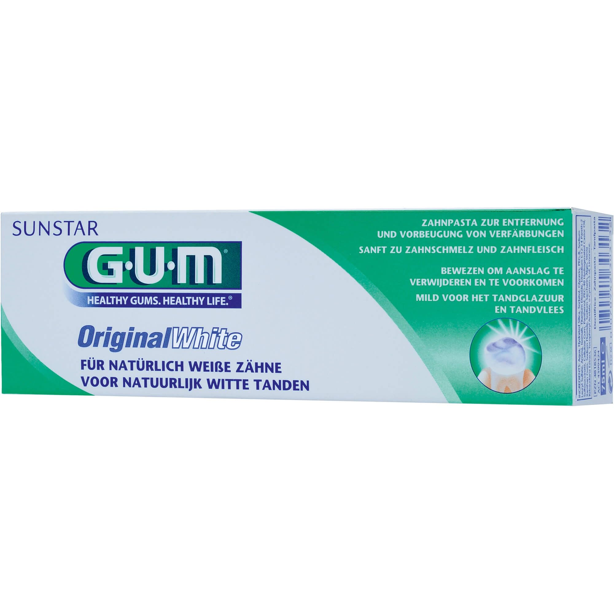 Original White Toothpaste - Sensitivity Relief-Plaque Removal-Anti-Bacterial-Eliminates Bad Breath-Restores natural whiteness of teeth-Gentle on Gums-Prevents new stain formation-75ml