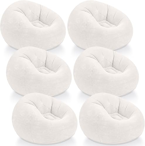 Miniatura 33 de Realspring Sillas Puf Inflables para Exteriores, Sillas de Campamento Inflables, Sofá Perezoso Inflable, Tumbonas Puf Plegables Portátiles, Sofá