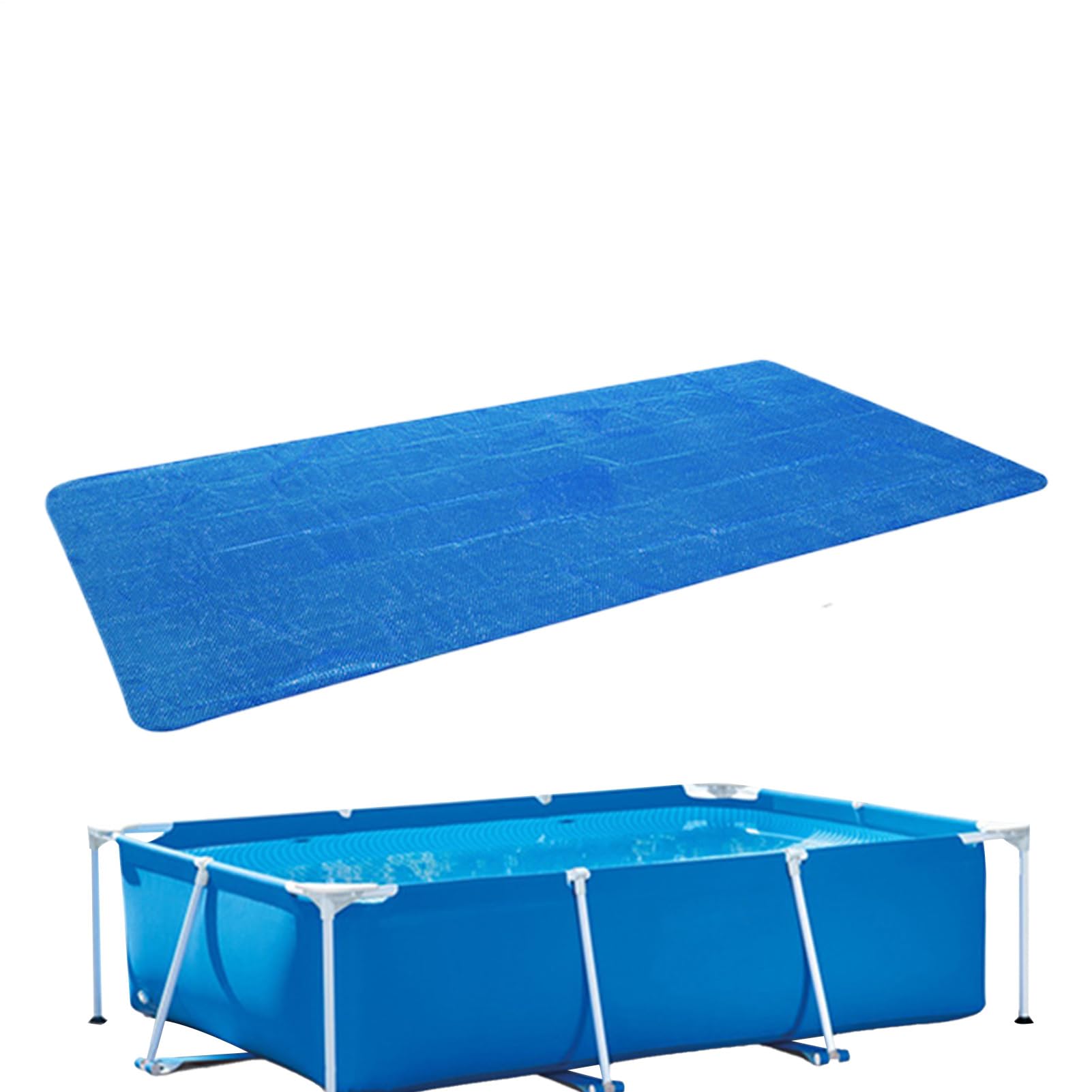 2,6 x 1,7 m Couverture De Piscine Rectangulaire - Bâches De Piscine Solaires Pliables | Film Isolant À Bulles Résistant Aux UV Pour Baignoire | Couverture Thermique Pour Baignoire À Économie D'énergie