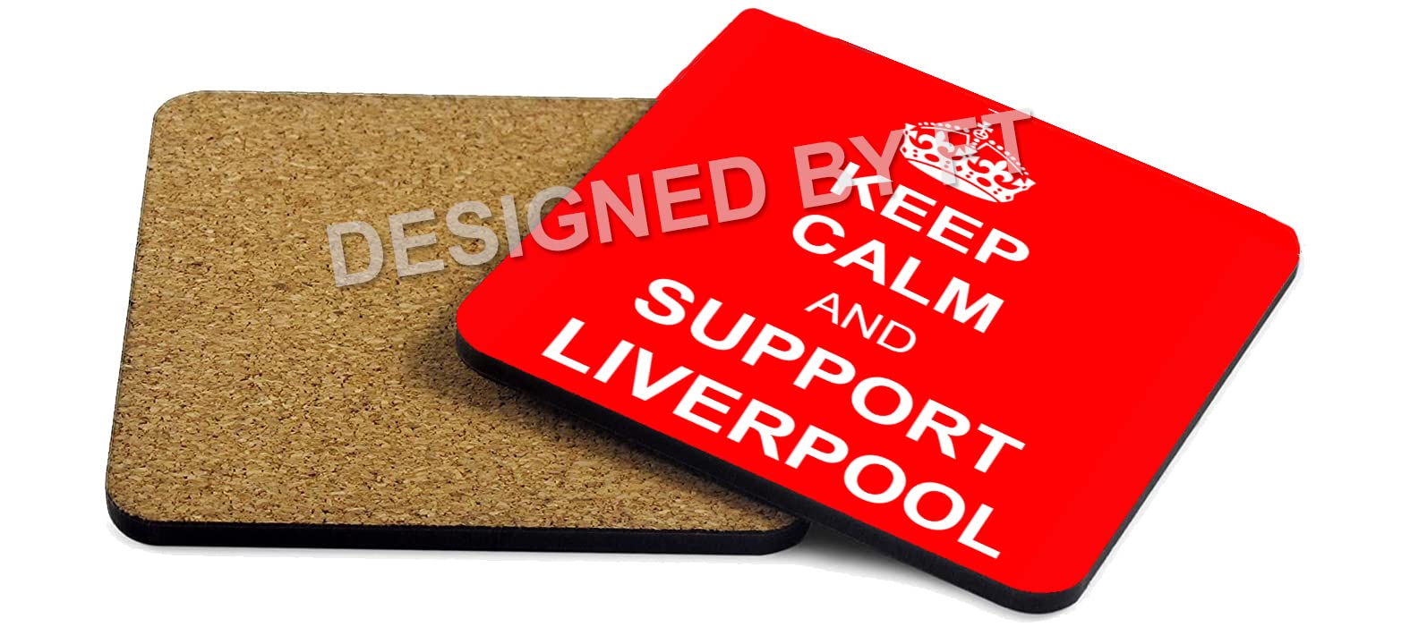 Keep Calm and Support Liverpool Coaster(Red) by FT.