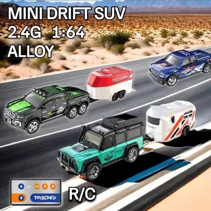 Image of Daji Remote Control Car Mini Alloy Remote Control Off-Road car Pocket rc Desktop Micro Drift Racing Children's Toy Electric Four-Wheel Drive Multicolor