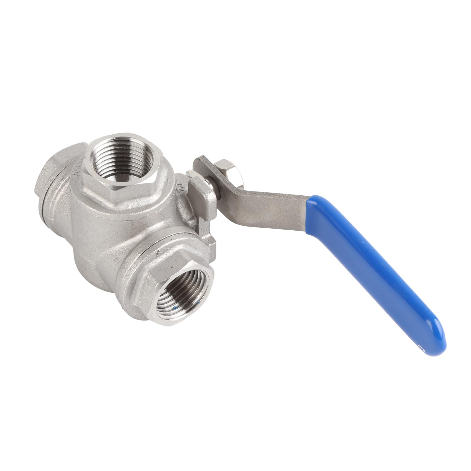1 Unidad DN15 1/2 "válvula de Bola de Puerto Estándar Válvula de Bola de Puerto T de 3 Vías Válvula de Bola SUS304 de Acero Inoxidable Conector de Rosca Hembra
