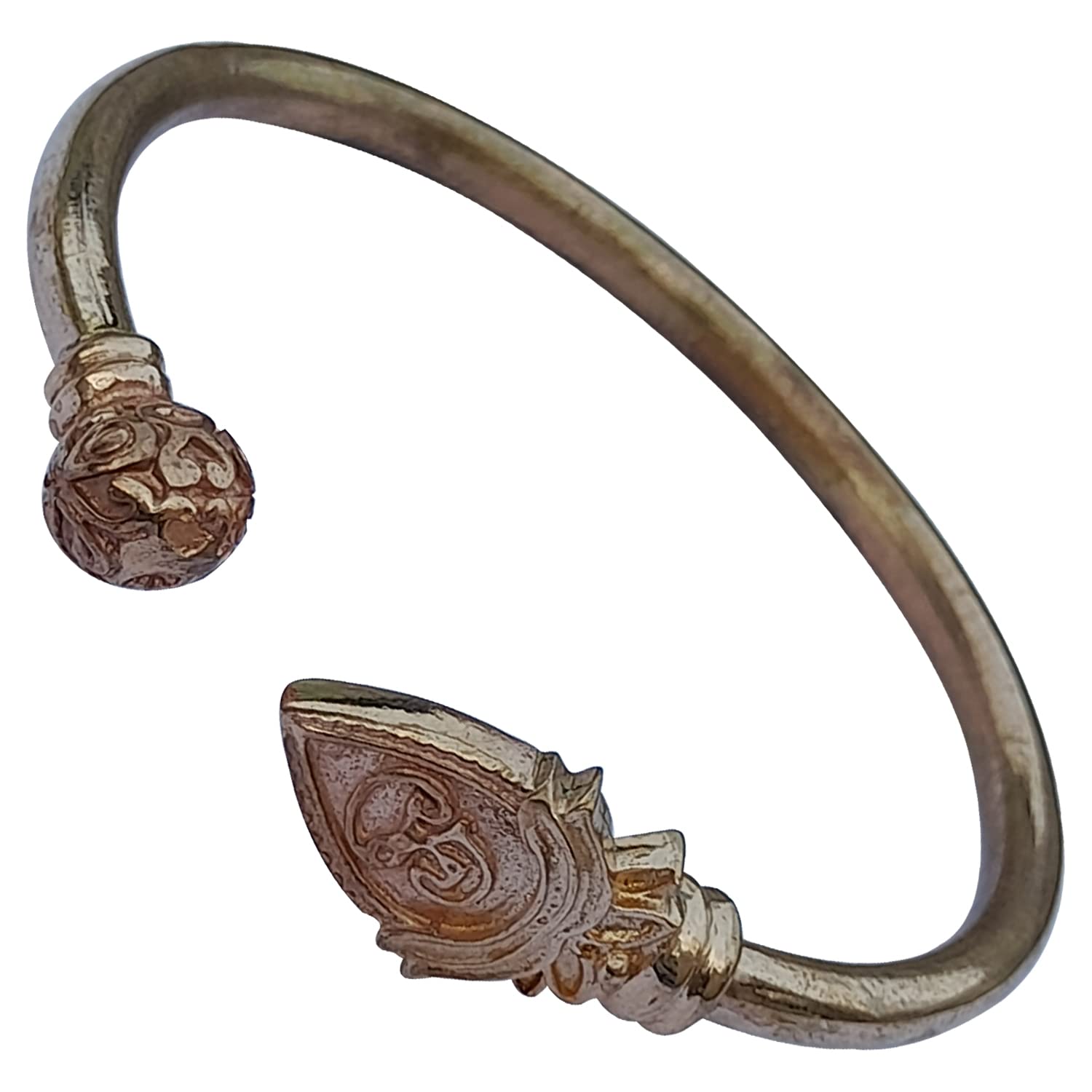 GenericBronze Murugan Vel With Tamil Om Adjustable Bracelet Karthikeya Vel With Aum Venkalam Kappu Brown For Men And Women