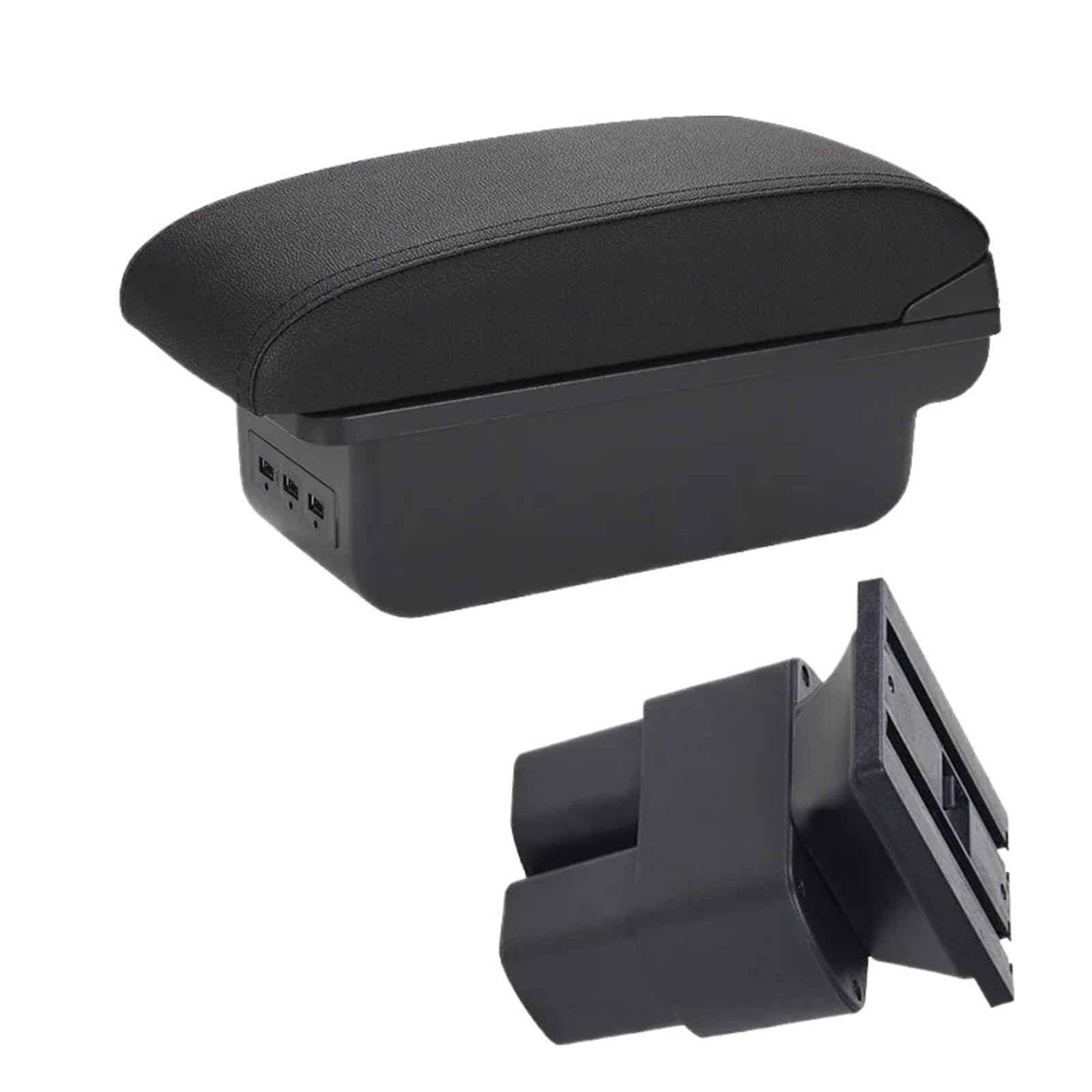 Ggwqoops Car Armrests For Nissan For NV200 For Evalia 2011-2016 Car Armrest Retrofit Parts Interior Storage Box Accessories Armrest Box(B2 Black line 3USB)