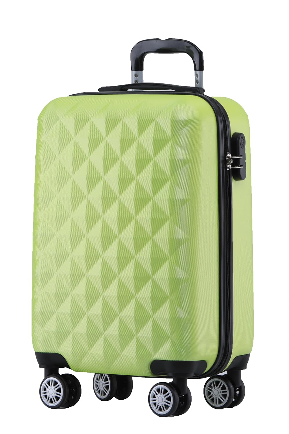 BEIBYE 2066 Hartschalenkoffer aus ABS, Reisekoffer mit 4 Zwillingsrollen und Zahlenschloss, Erweiterbarer Trolley Koffer L XL + Handgepäck M (ohne Erweiterung), Kofferset oder Einzelkoffer