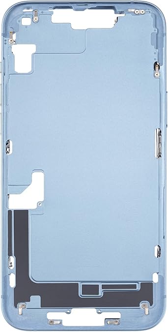 TheCoolCube Middle Frame Housing Cover Case with Power & Volume Button Replacement Compatible with iPhone 14 Plus 6.7 Inches (US Version) (Blue)