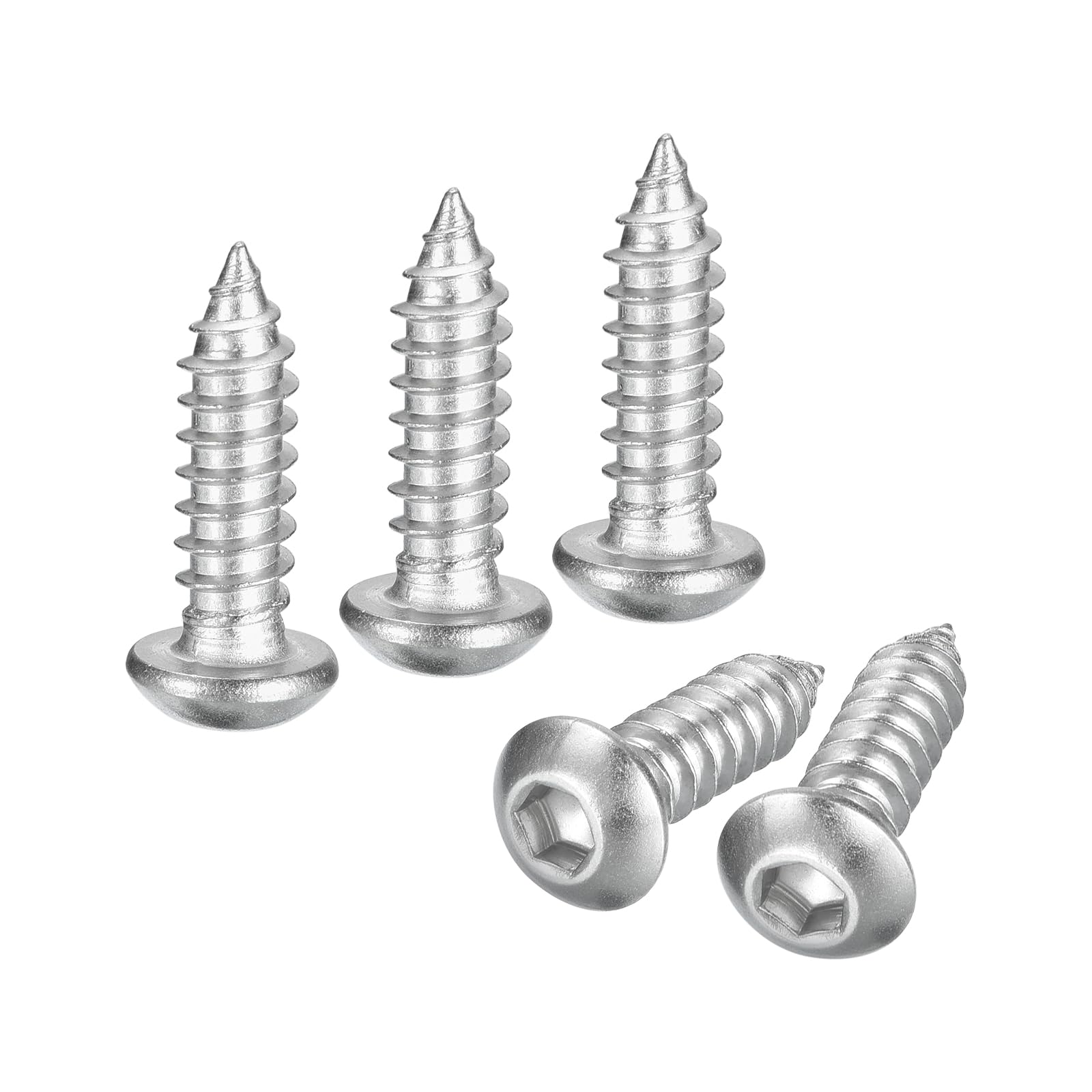 QUARKZMAN Viti Autofilettanti a Esagono Incassato, M6 x 25mm Viti con Esagono Incassato, Vite Legno in Acciaio Inossidabile 304 200pz