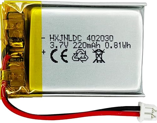 DC 3.7V 220mah 402030 Batería de repuesto de polímero de litio recargable para productos electrónicos DIY 3.7-5V con reemplazo de batería de 2