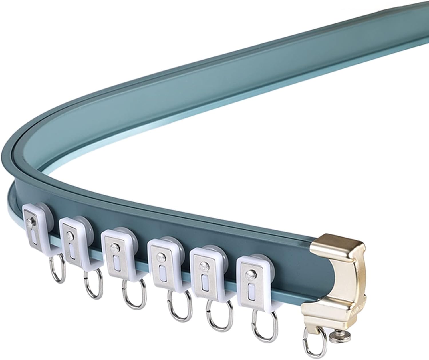 WDJBPSH Bendable Long Curtain Track System, Ceiling Mount Room Divider Track with