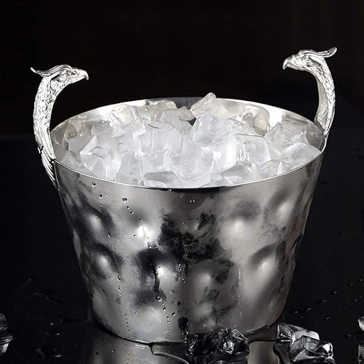 Amazon 氷 シャンパンクーラー ステンレス製 アイスペール 打 た ワインクーラー 二重構造 アイスバケット アイスキューブコンテナ パーティーのため バー キャンプ 銀 14xxcm 6x8x8inch クーラー オンライン通販