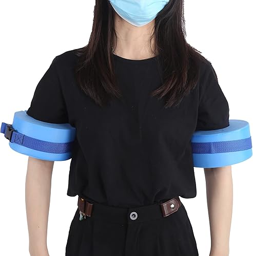 Miniatura 9 de Puños para ejercicio de natación, 2 unidades, de EVA, aeróbicos acuáticos, tobillos, cinturones de brazos con hebilla de liberación rápida para