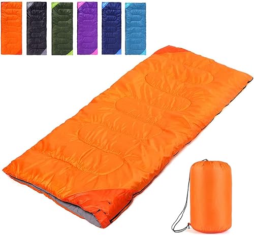 Miniatura 8 de Saco de dormir para adultos y niños y niñas, clima frío y cálido, verano, primavera, otoño, ligero, bolsa compacta impermeable para equipo de