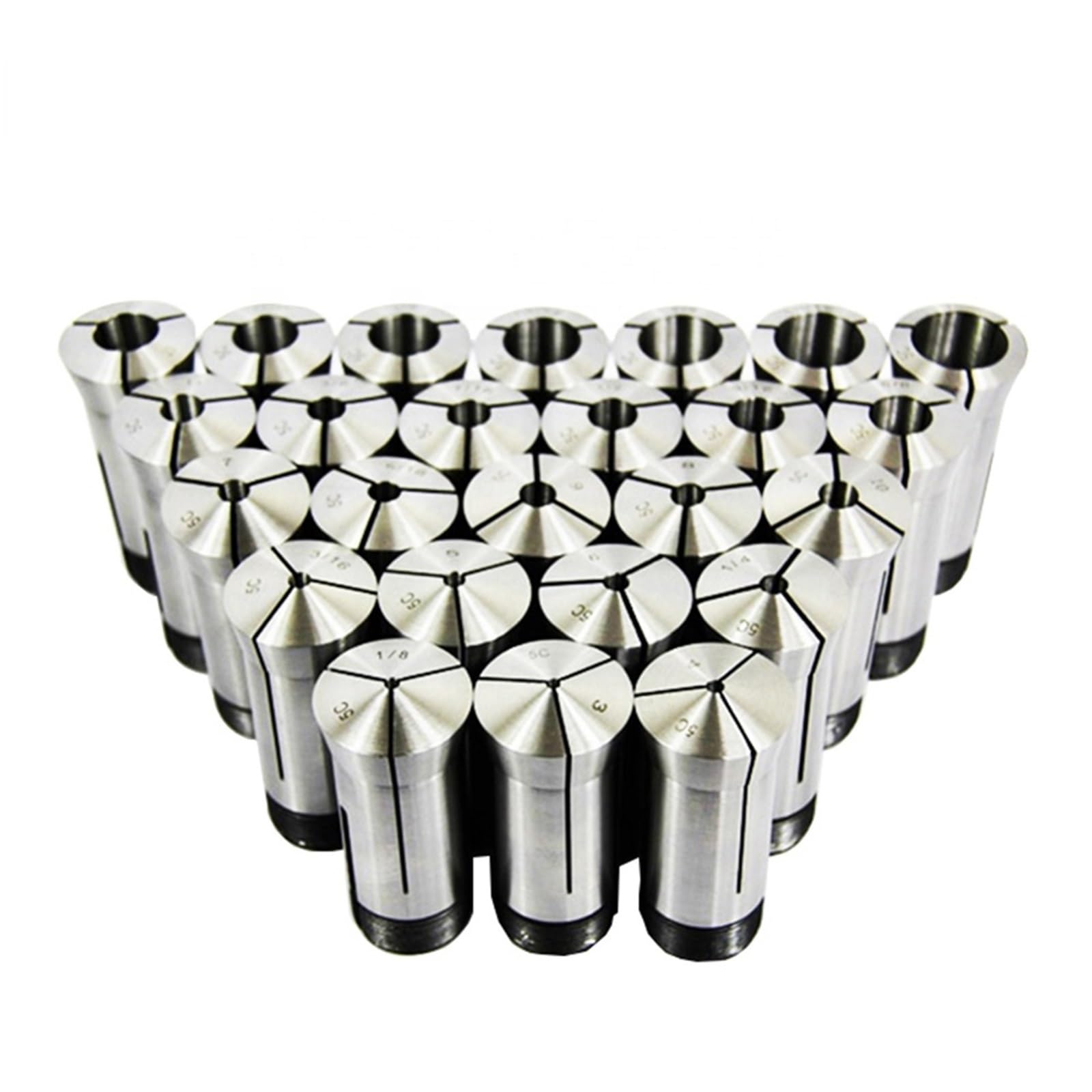 Lot de 24 colliers de serrage ronds de type 5C 3-26 mm de haute précision pour outil de tour de gravure CNC