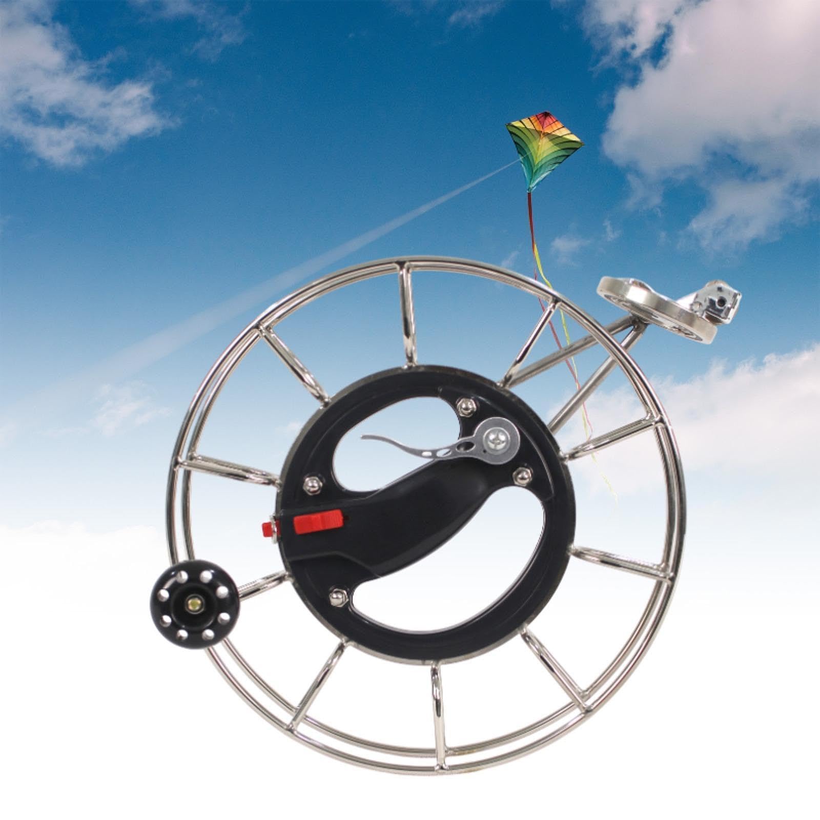 Colaxi Kite String Reel Winder Kite Wheel Practical Winding Machine Handheld Kite Reel Hand Brake for Picnic Courtyard Men Beginners, B