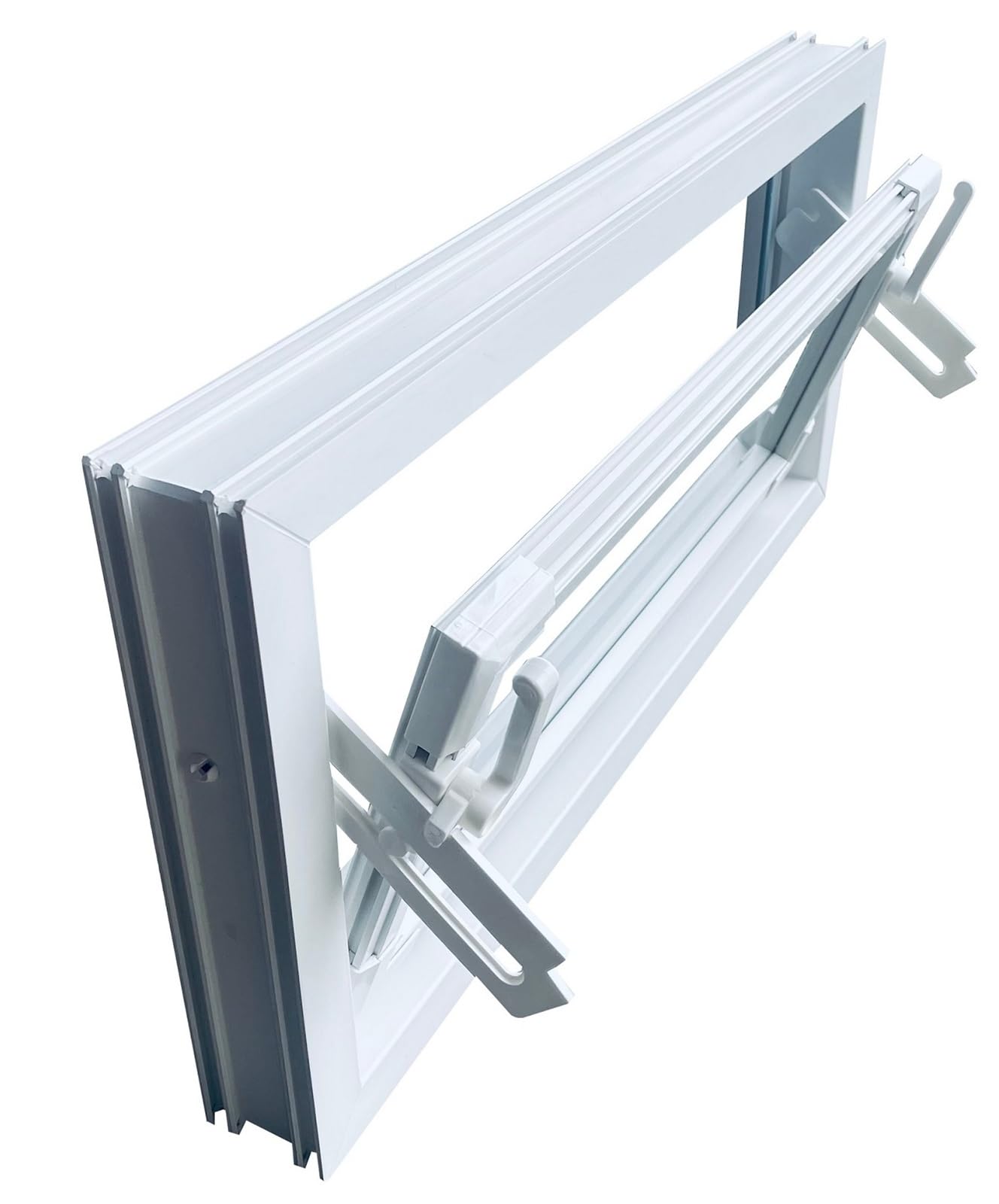Trobak Kellerfenster weiss 60 x 30 cm Einfachglas