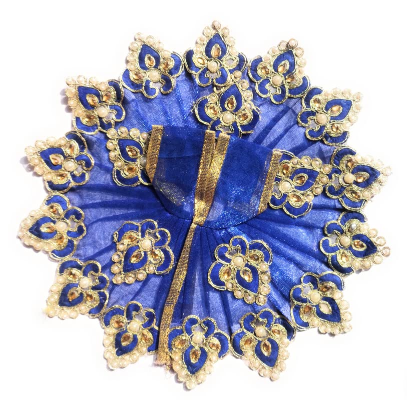 Premium Laddu Gopal Vastra Elegant Handcrafted Designer Kanha Ji Ki Poshak, Traditional Bal Gopal Dress Clothes, Beautiful Festival Poshak Heavy Work Attire for Krishna Idol Size for 5,6 No Size-image-21