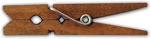 LWR CRAFTS Wooden Small Clothespins 1-7/8" 4.8cm 50 Pieces Per Pack (Jacobean)