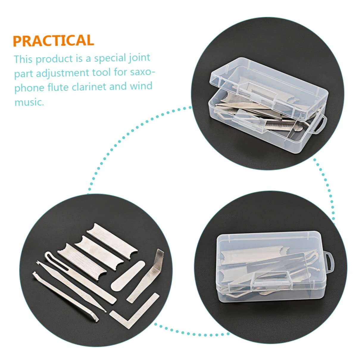 Toyvian 1set Strumenti Per Riparazione Strumenti Fiato Kit Manutenzione Per Clarinetto e Sax Portatile e Leggero Design Ergonomico Facile Da Usare Adatto