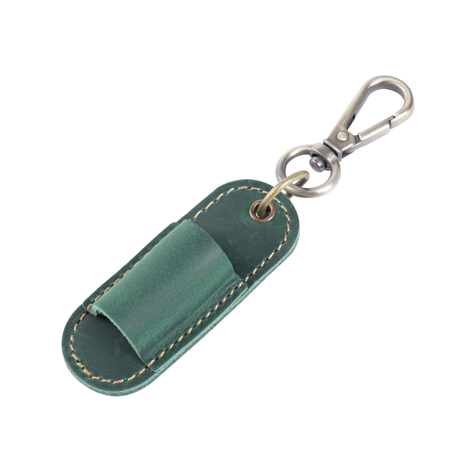 Kelisdi Dark Green Pen Lanyard Holder Pen Holder With Keychain Portable Pencil Protector For Clipboard Pu Leather Pu Leather With Keychain