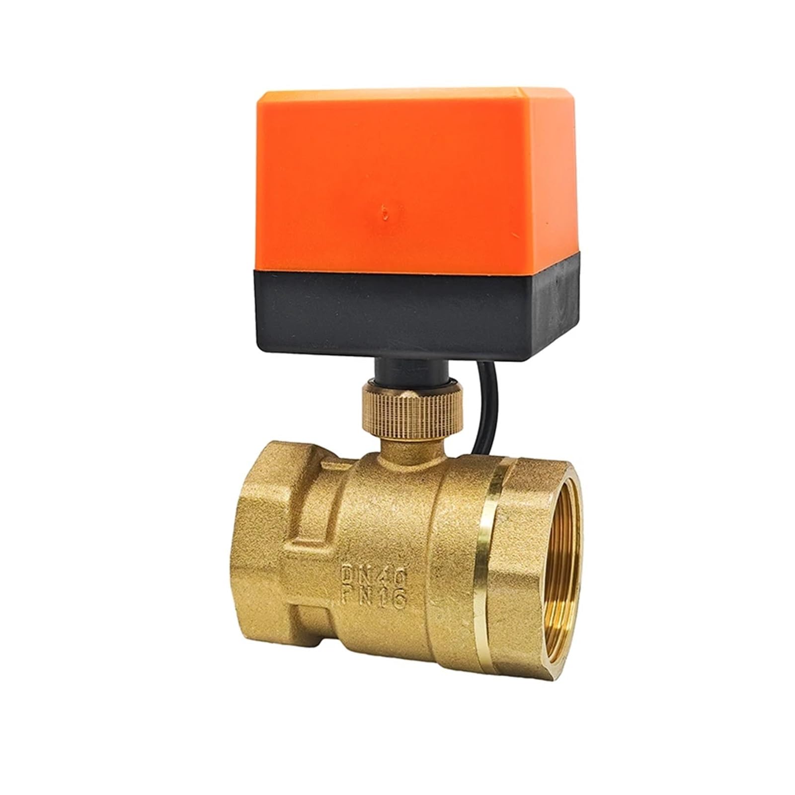 Valve motorisée Vanne à boisseau sphérique électrique 1-1/2" en laiton motorisée à deux voies for climatisation et chauffage au sol (AC 220 V, DC 24 V, DC 12 V, AC 24 V)(12VDC)
