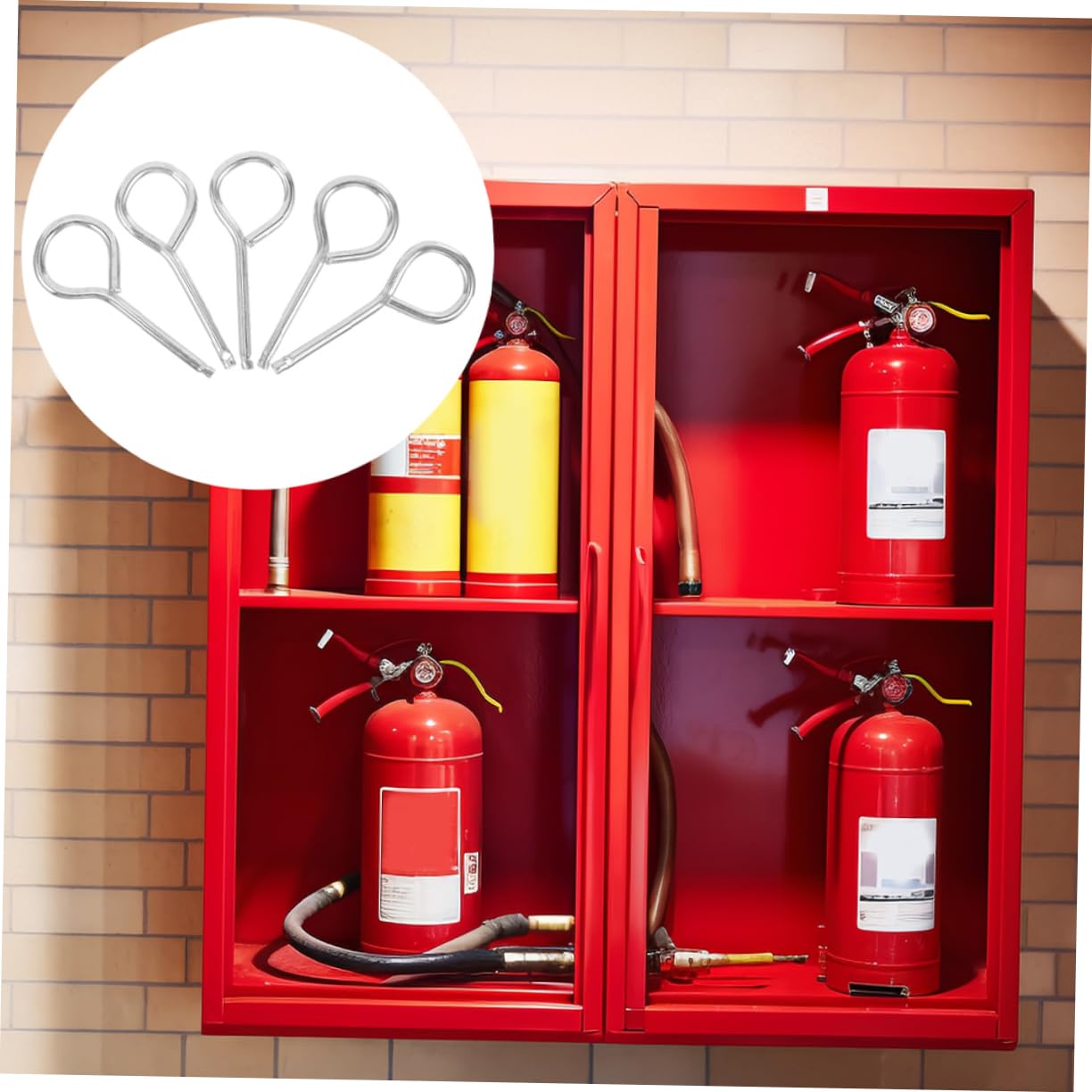 DOITOOL 5 Juegos Pasador De Seguridad Para Extintor De Incendios Imperdibles Grandes Pasador De Chaveta Escaleras Automático Suministros Para Extintores Patas Silver Planchar 20 Piezas * 5