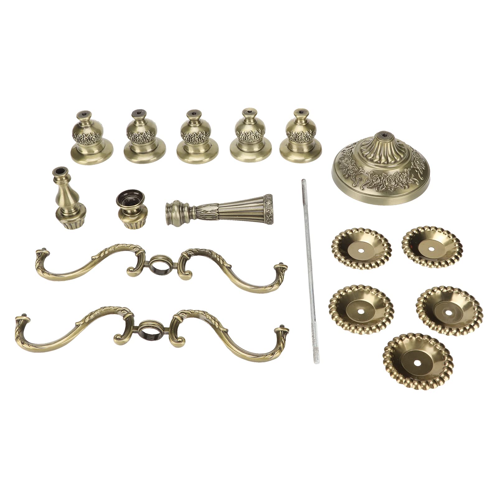 5-Armiger Kerzenhalter, Antiker Bronze-Kerzenhalter, Vintage-Kerzenständer Für Hochzeit, Abendessen, Party, Dekorativ