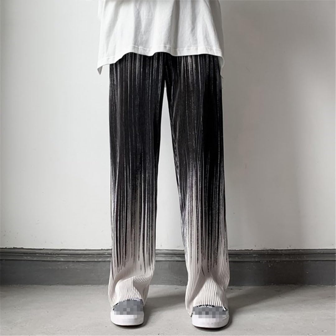 Vogrtcc Pantaloni da Uomo Pantaloni da Jogging Elastico in Vita Pantaloni Larghi A Gamba Larga