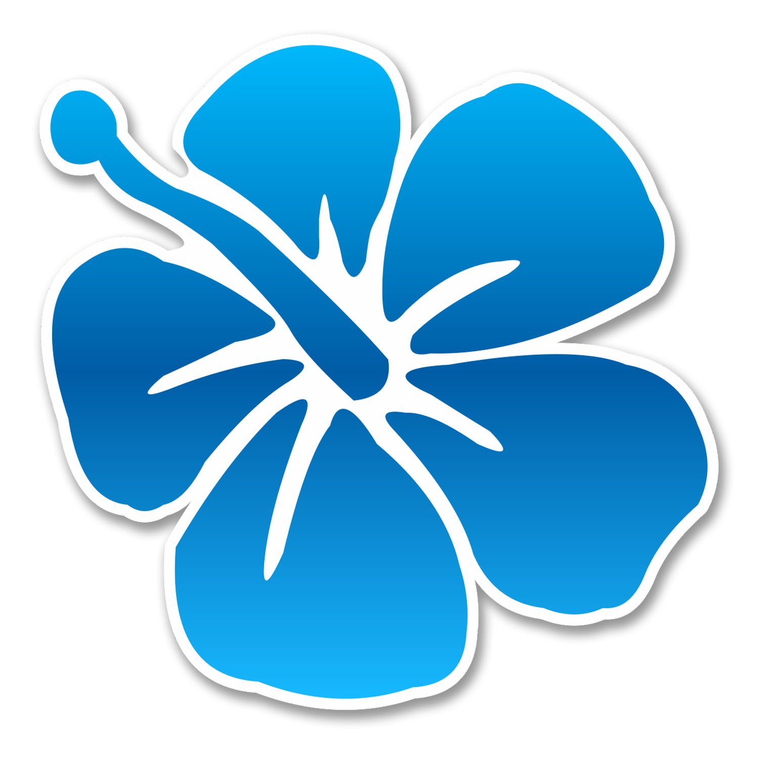 Destinationvinyl Multi 2 X 10Cm Hibiscus Flower Vinyl Stickers Car Bike Laptop Helmet Hawaii Surf #6258 (10Cm X 10Cm)