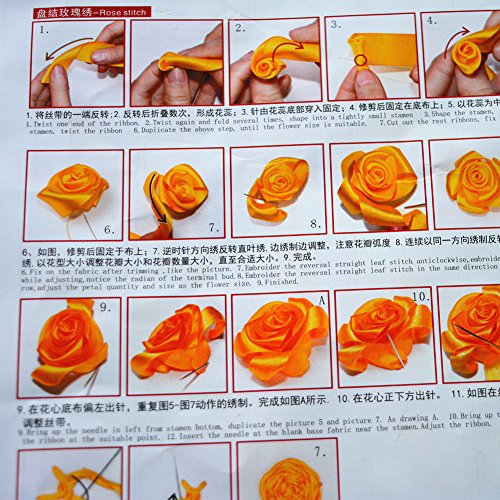 Ribbon Embroidery Kit Diy Wall Decor Ribbon Embroidery Kit With English Instruction No Frame Colorful Life #TOP5