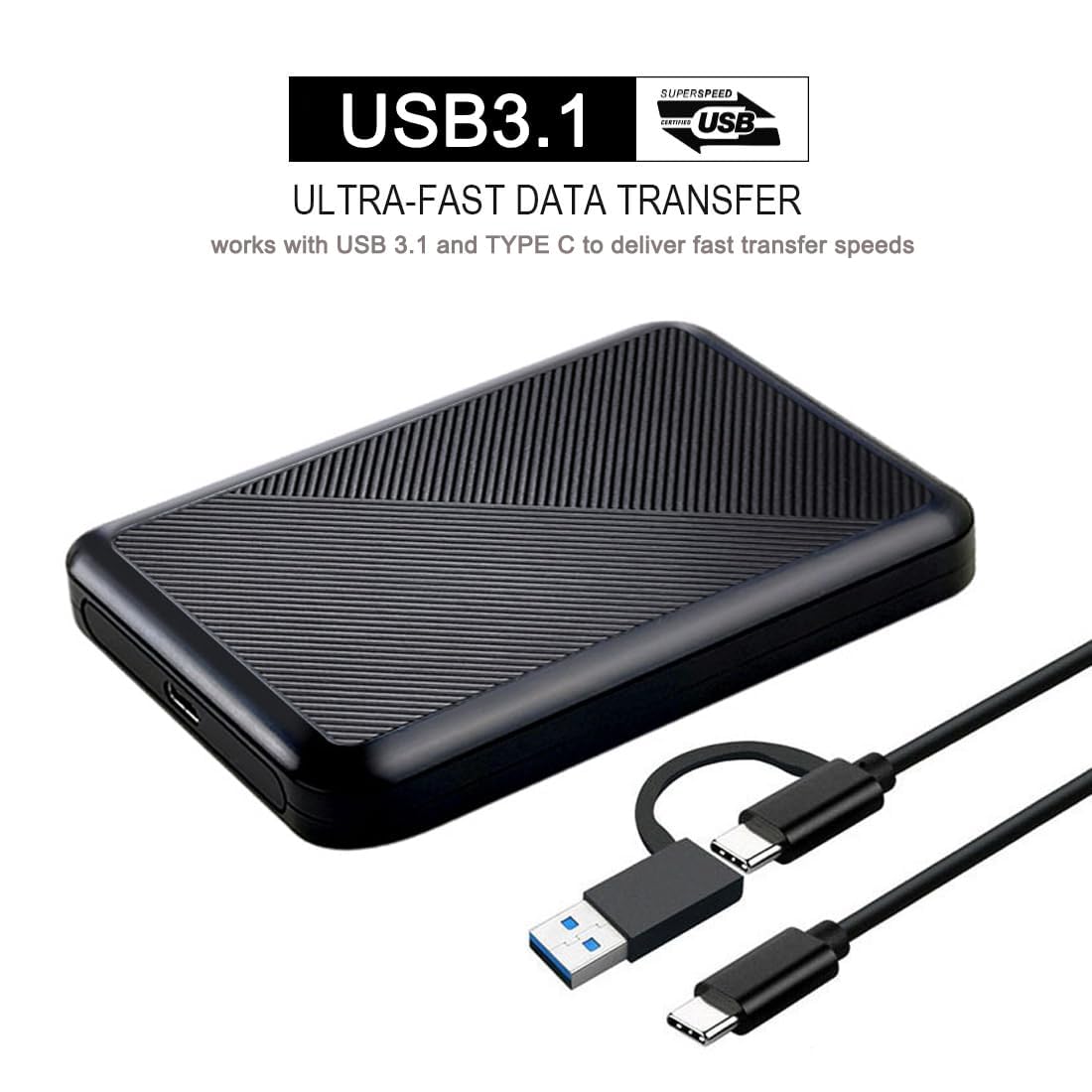 Amazon.com: Tianken 320GB Ultra Slim Portable External Hard Drive